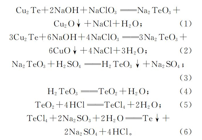 从碲化铜渣中回收碲试验研究2